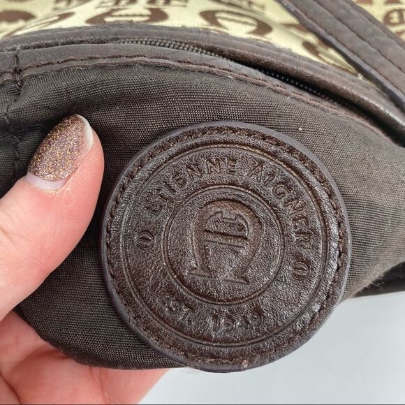Etienne Aigner Handbag Purse Tote signature logo canvas - Picture 14 of 15